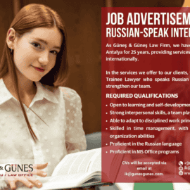 Trainee Lawyer Job Advertisement (Fluent in Russian)